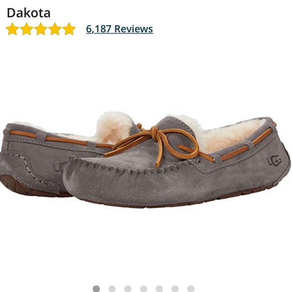 COPY - Ugg Moccasins Grey Size 8 - Picture 1 of 3